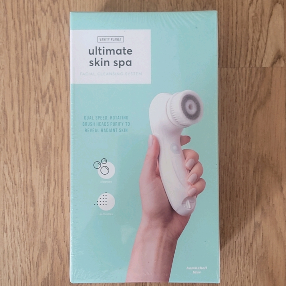 NIB Vanity Planet Ultimate Skin Spa Face Brush Blu